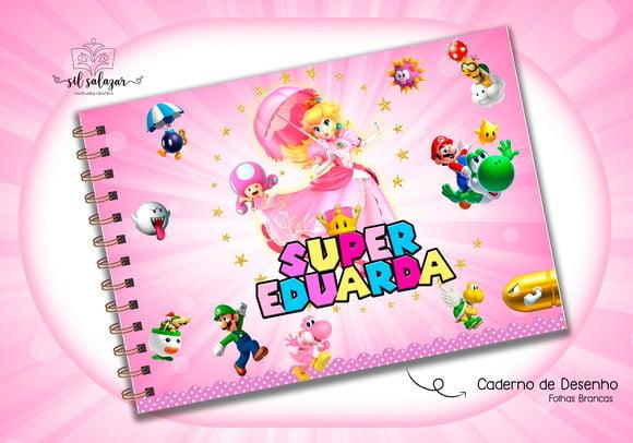 Caderno de Desenho - Mario Bross - Princesa Peach