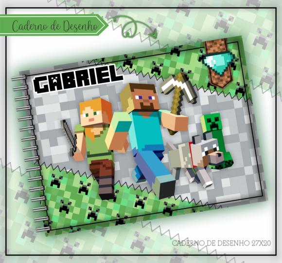 Caderno de Desenho - Minecraft