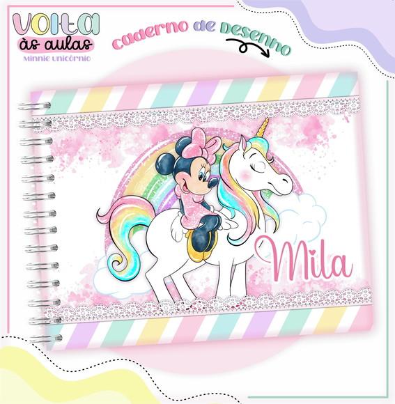Caderno de Desenho - Minnie Unicornio