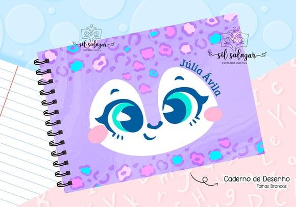 Caderno de Desenho - Oncinha Puket Lilas