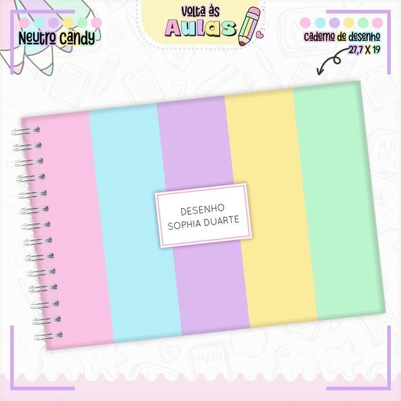 Caderno de Desenho - Neutro Candy