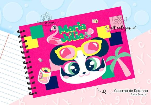 Caderno de Desenho - Panda Miami Puket