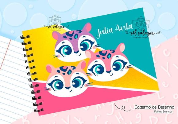 Caderno de Desenho - Oncinha Trio Puket
