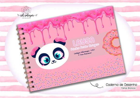 Caderno de Desenho - Panda Donuts Puket