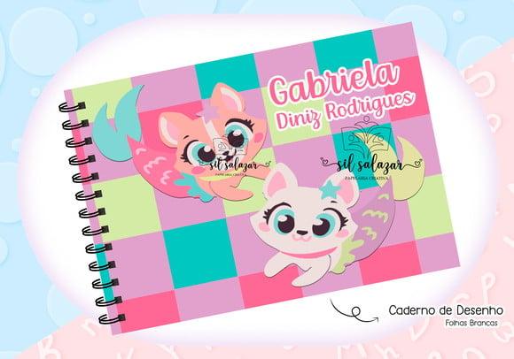 Caderno de Desenho - Pet Sereia Puket