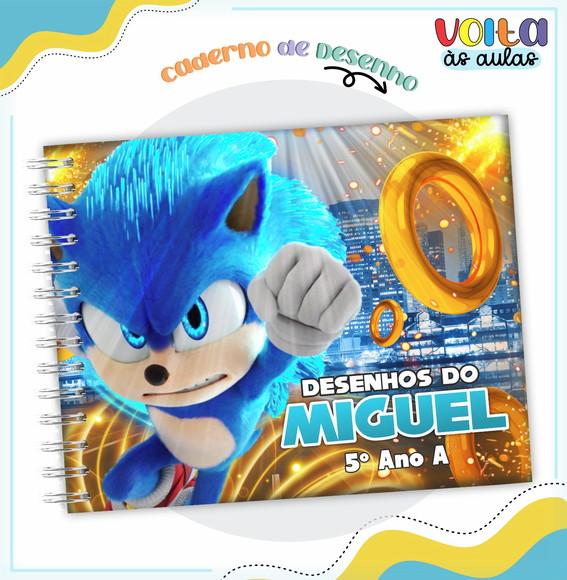 Caderno de Desenho - Sonic (96 Folhas)