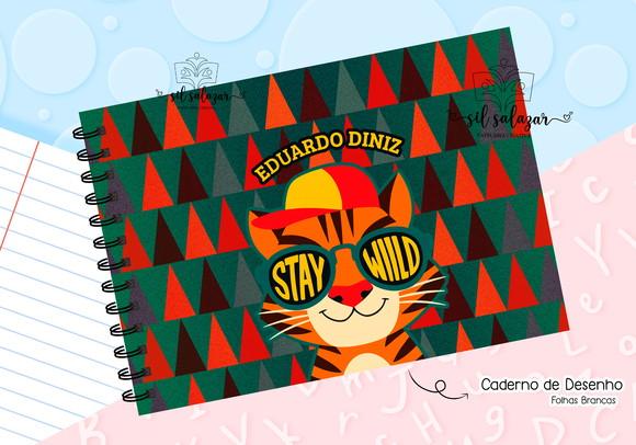 Caderno de Desenho - Tigre Camping Puket