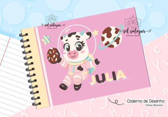 Caderno de Desenho - Vaquinha Chocolate Puket