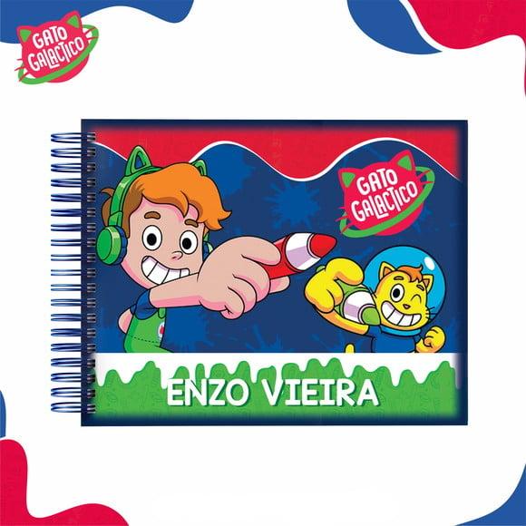 Caderno de Desenho- Gato Galáctico