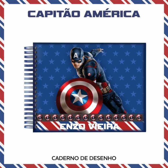 Caderno de Desenho- Capitão América