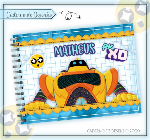 Caderno de Desenho- Pkxd Menino