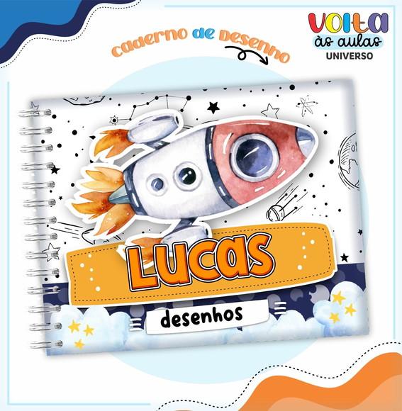 Caderno de Desenho- Universo (96 Folhas)