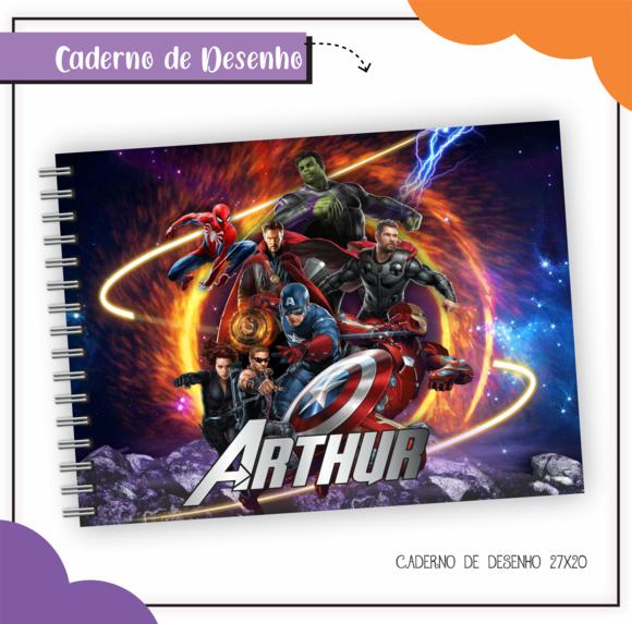Caderno de Desenho- Vingadores (96 Folhas)