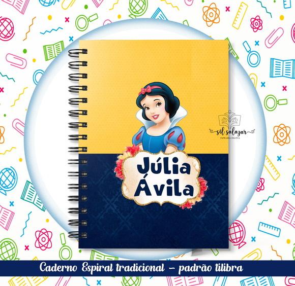 Caderno Espiral Tradicional - Branca de Neve