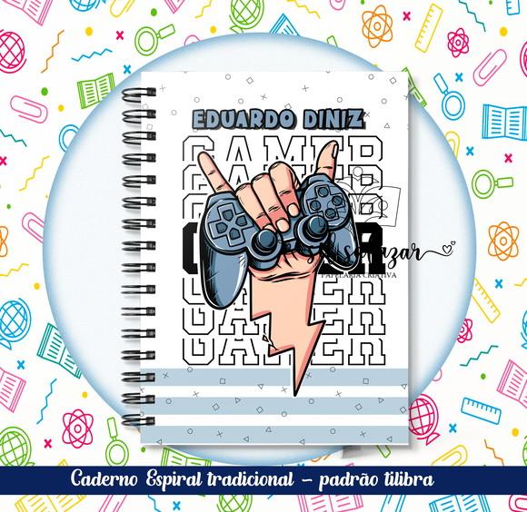 Caderno Espiral Tradicional - Gamer
