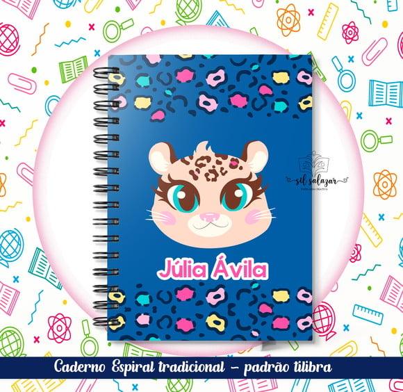 Caderno Espiral Tradicional - Oncinha Azul Puket