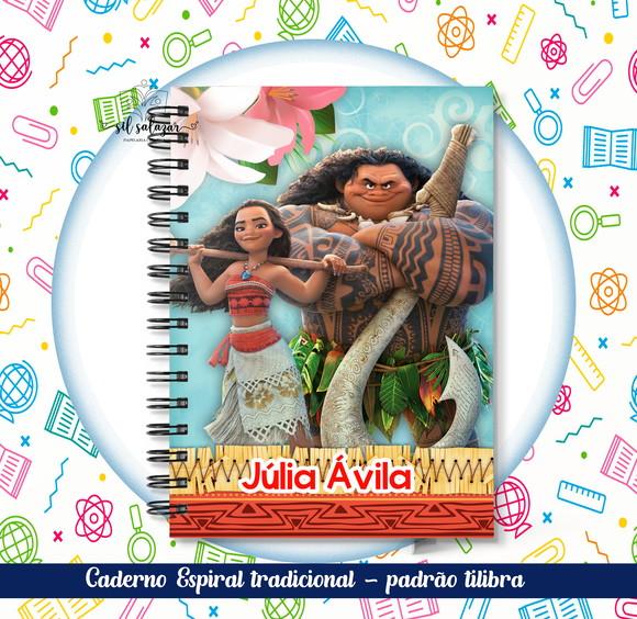 Caderno Espiral Tradicional - Moana