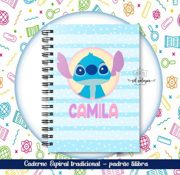 Caderno Espiral Tradicional - Stitch Puket