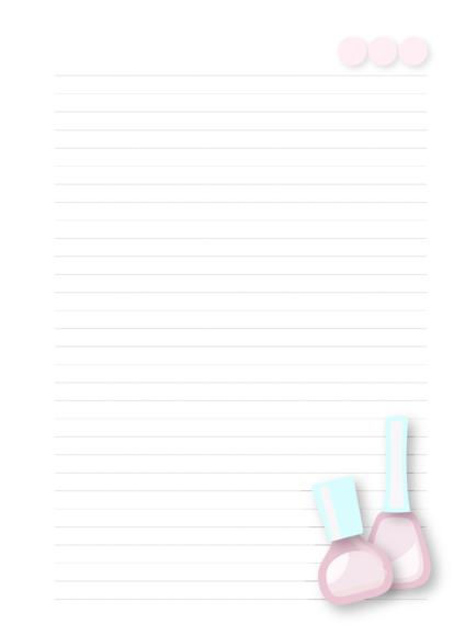 Caderno Feminino A5 - Manicure