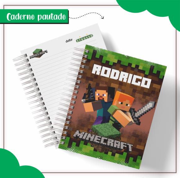 Caderno Pautado - A5 - Minecraft