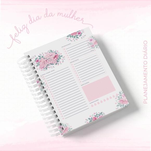 Caderno Planejador Diário - Floral Cultive-se