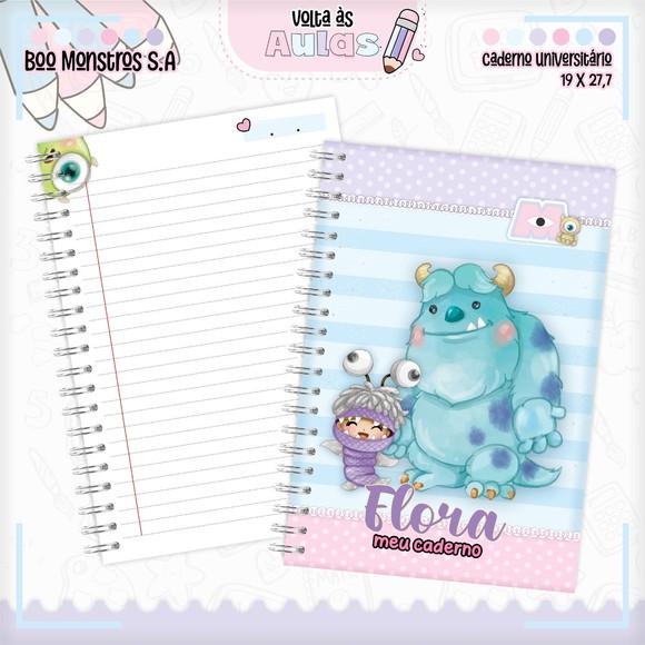 Caderno Universitário - Boo Monstros Sa