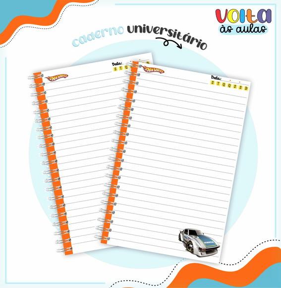 Caderno Universitário - Hot Wheels
