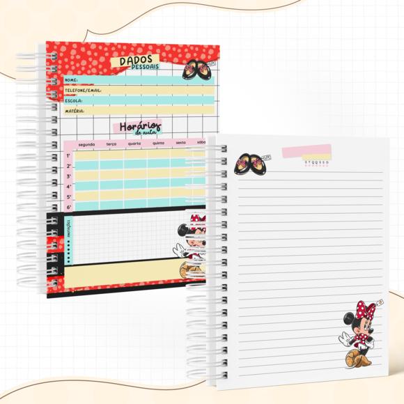 Caderno Universitário - Minnie Vermelha