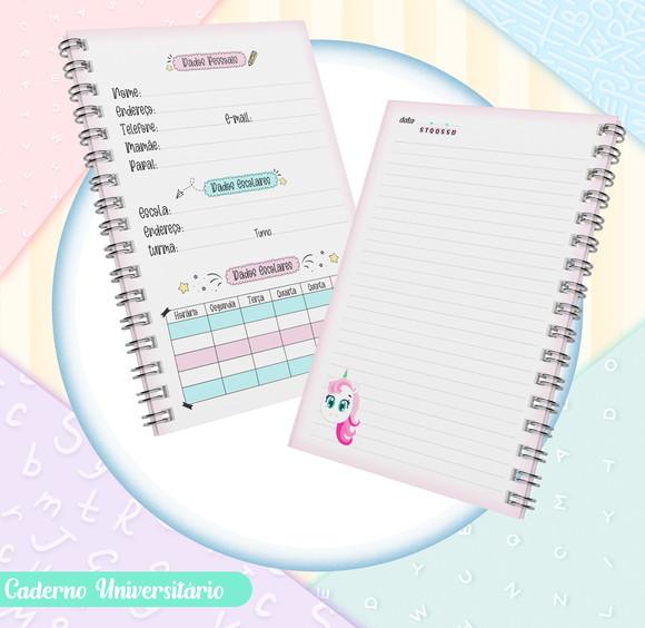 Caderno Universitário - Unicornio Puket