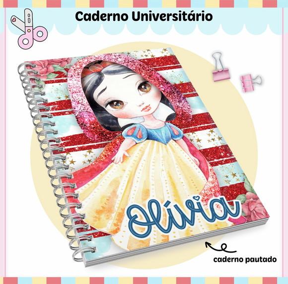 Caderno Universitário Grande - Branca de Neve