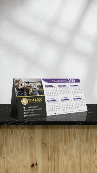 Calendário de Mesa Corporativo 2026 (500 Unidades)