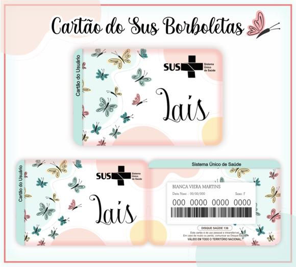 Cartão Sus - Plastificado - Borboletas 02
