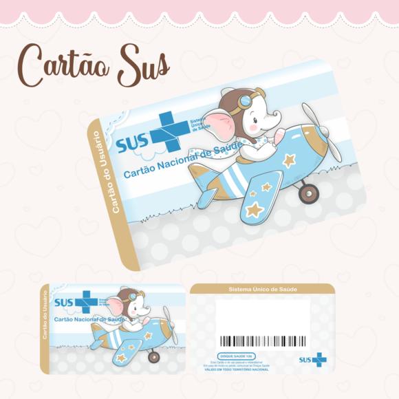 Cartão Sus - Plastificado - Elefante Aviador