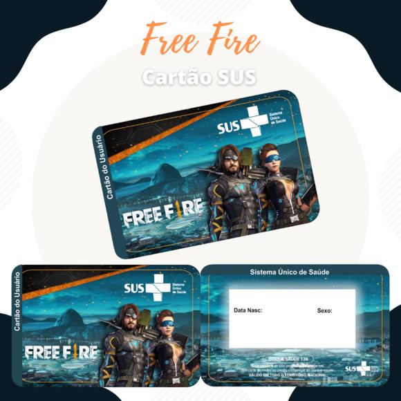 Cartão Sus - Plastificado - Freefire
