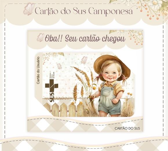 Cartão Sus - Plastificado - Menina no Campo