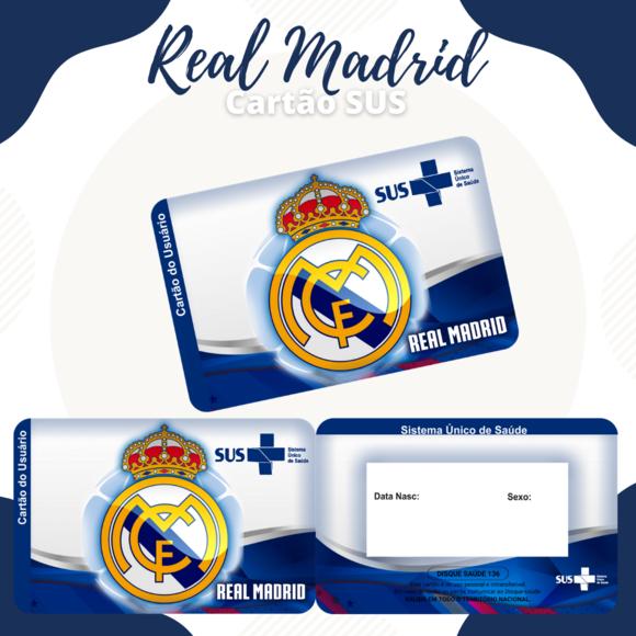 Cartão Sus - Plastificado - Real Madrid