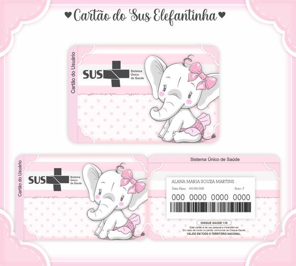 Cartão Sus - Pvc - Elefantinha Bailarina