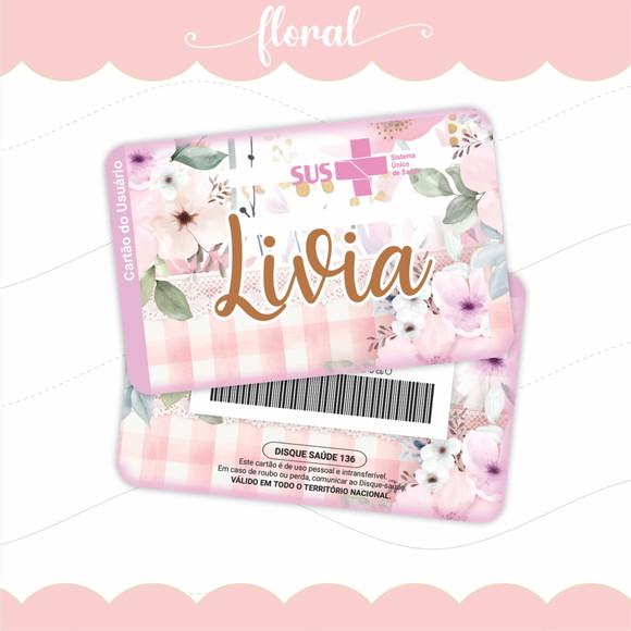 Cartão Sus - Pvc - Floral 08