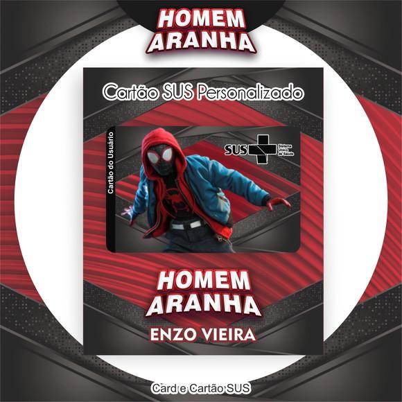 Cartão Sus - Pvc - Homem Aranha Verso