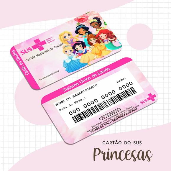 Cartão Sus - Pvc - Princesas