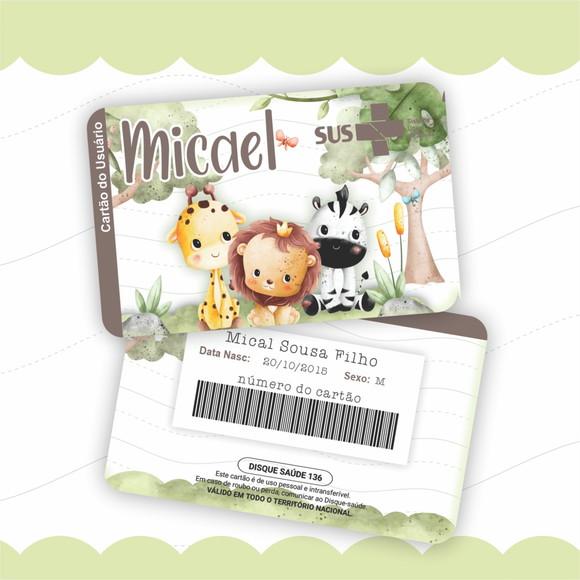 Cartão Sus - Pvc - Safari Baby