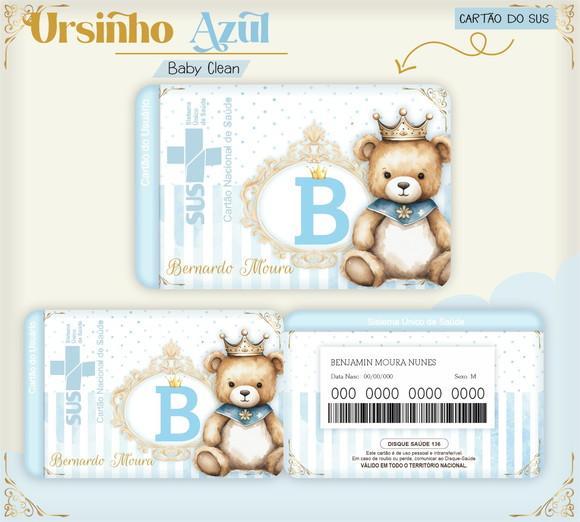 Cartão Sus - Pvc - Ursinho Realeza