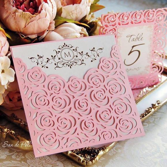 Convite 15 Anos - Rosas