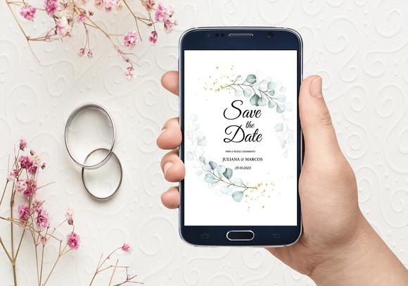 Convite - Save The Date - Casamento Clean