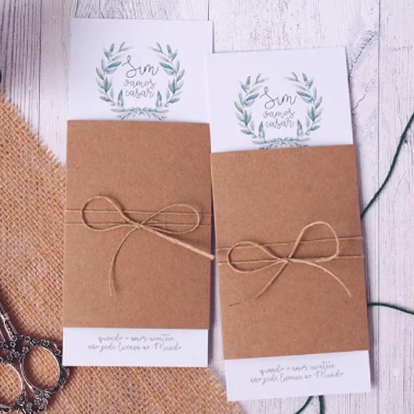 Convite Casamento Rustico - Simples