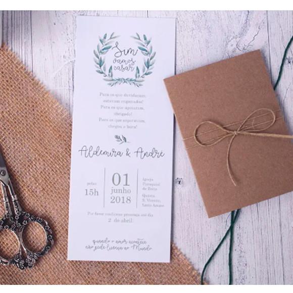 Convite Casamento Rustico - Simples