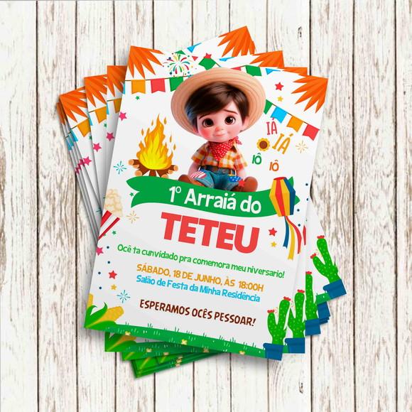 Convite Impresso - Aniversario Junino