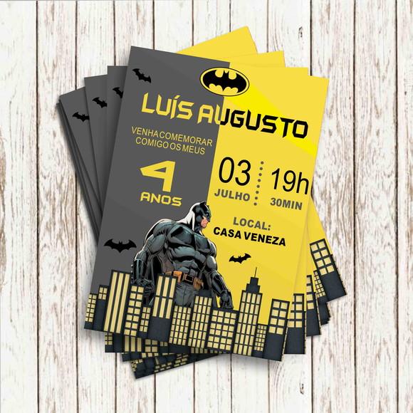 Convite Impresso - Batman