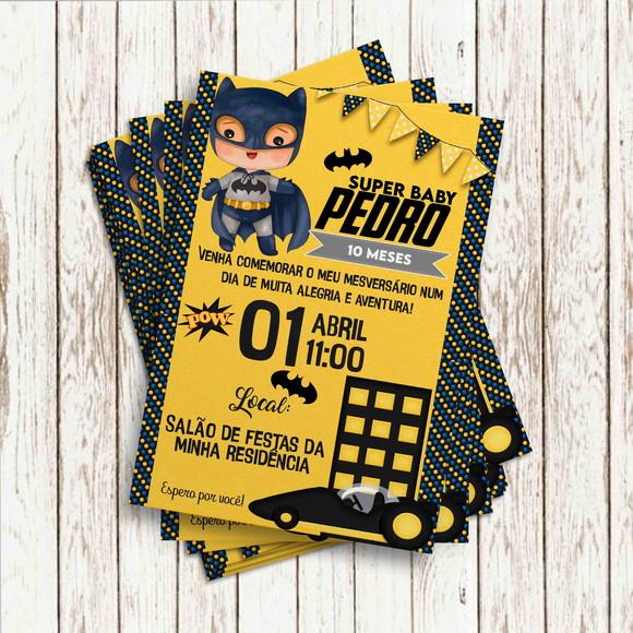 Convite Impresso - Batman Baby