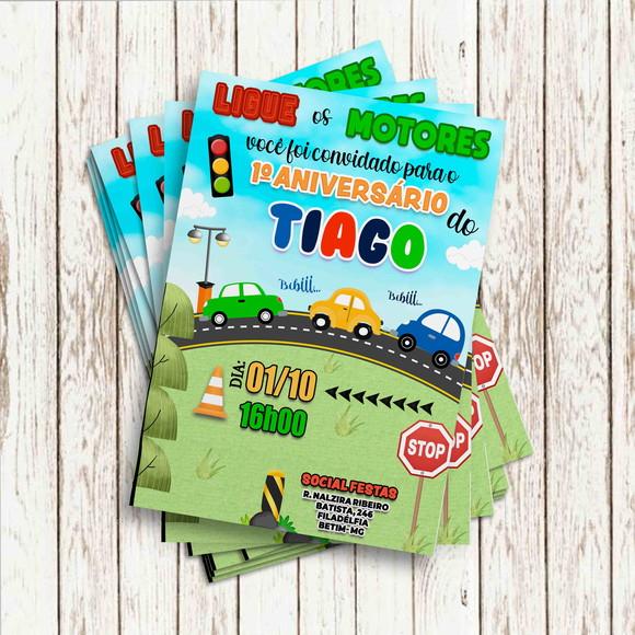 Convite Impresso - Carrinhos